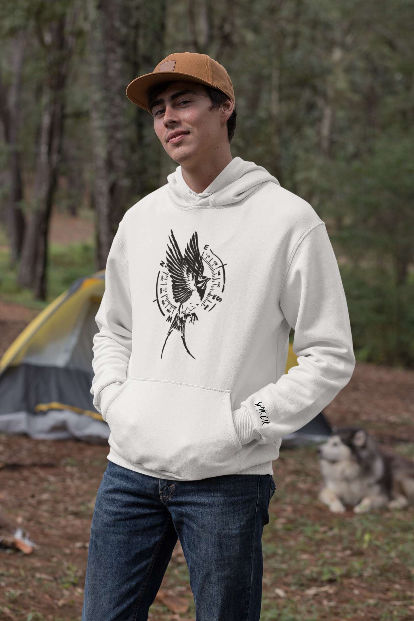 Sudadera con capucha con espíritu aventurero 🦅🧭🌲 