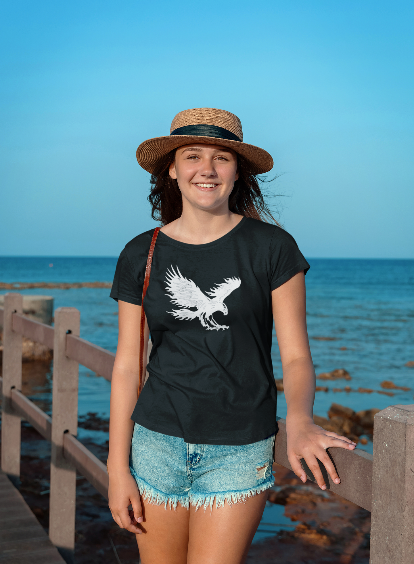 T-shirt de la liberté en plein essor 🦅🌊 