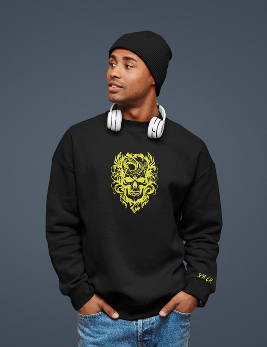 Skull Flame Crest Sweatshirt